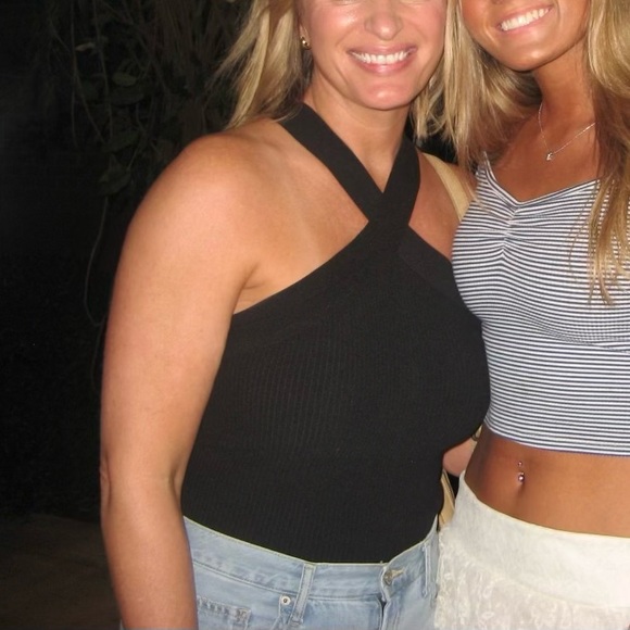 Rachel Zoe Black Ribbed Top - Picture 3 of 3